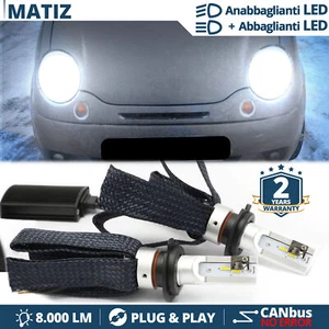 Lampade LED H4 per Daewoo MATIZ Anabbaglianti + Abbaglianti CANbus 6500K 8000LM - Foto 1 di 12