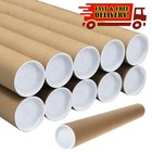 STRONG CARDBOARD POSTAL TUBES A0 A1 A2 A3 A4 IN 50mm & 76mm WITH END CAPS