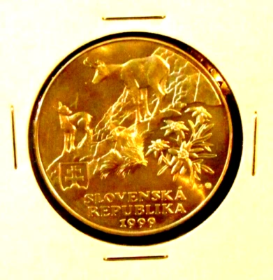 1999 Slovakia Kremnica 500 Korun Lg Silver BU Coin Tatransky National Park Czech - Image 1 of 2