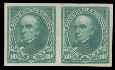 MOMEN: US STAMPS #273P5 PLATE PROOF PAIR IMPERF MINT OG LH XF PF CERT LOT #73369 - Image 1 of 4