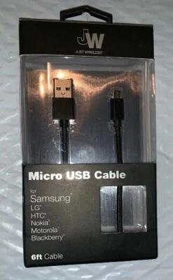 Just Wireless 6 Micro USB Charging Cable Black - Image 1 of 3