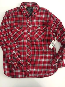 Neu aus altem Lagerbestand Vintage Nautica Jeans Co rot kariertes Hemd mit Knopfleiste für Herren Größe Large - Bild 1 von 6