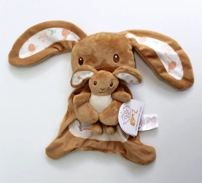 Adivina cuánto te amo Lovey Bunny Peluche Arrugas Seguridad Blankie Manta Foto 1 de 4