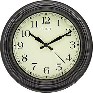 OCEST 9 Zoll Retro Wanduhr, leise nicht tickend batteriebetrieben Wanduhr fo - Bild 1 von 12