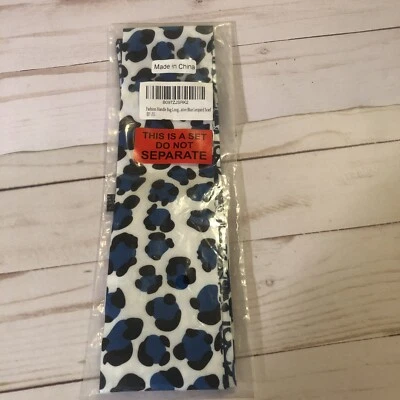 Bufandas Accesorios de Moda - Bolso con Asa Decorativa Larga Estampado de Leopardo Azul Foto 1 de 4