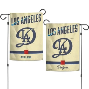 LOS ANGELES DODGERS #ITFDB CITY CONNECT 12"X18" 2-SIDED GARDEN FLAG NEW WINCRAFT - Picture 1 of 1