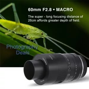 7artisans 60mm F2.8 Manual Focus Macro Lens For Sony E Mount A6500 A6600 Camera - Picture 1 of 11