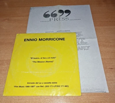 ENNIO MORRICONE The mission 7" SPAIN PROMO SINGLE VINYL + SPANISH PRESS INSERT Foto 1 de 4