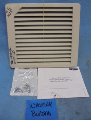 HOFFMAN TEP6 THERMOPLASTIC EXHAUST FAN GRILLE, 6" FAN GRILL, LIGHT GRAY - Image 1 of 4