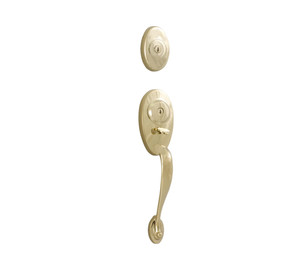 Weslock 01343-B--002D Lexington Series Single Cylinder Handleset, Polished Brass