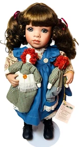 1993 Designer Guild "ANNABELLE" Porzellanpuppe 15 Zoll mit Lumpenpuppen von Linda Steele - Bild 1 von 12