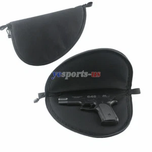 Tactical Soft Padded Case Sponge Hand Gun Storage Zippered Pouch Bag Black - Picture 1 of 6