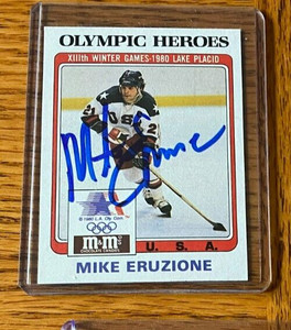 1983 Greatest Olympians #13 Mike Eruzione AUTOGRAPHED OLYMPIC HEROES 80 GOLD