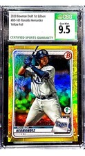 2020 Bowman Draft 1st Edition Ronaldo Hernandez Yellow Foil /75 CSG 9.5 Gem Mint