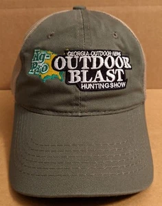 Ag-Pro Logo Georgia Outdoor News Blast Hunting Green/Beige Mesh Baseball Hat Cap - Picture 1 of 8