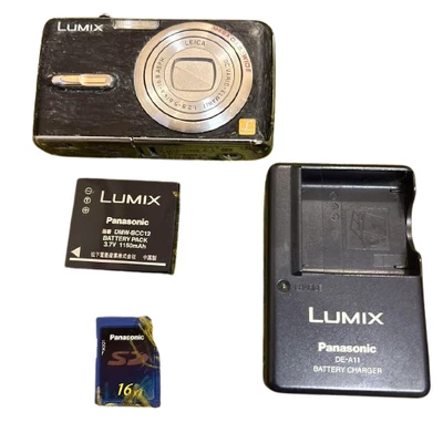 Panasonic Lumix DMC-FX07 Black 7.2MP  Compact Digital Camera Tested Used Japan - Image 1 of 4