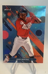 2025 Topps Finest Angel Martinez Common RC Sky Blue Refractor #/325 Guardians - Picture 1 of 2