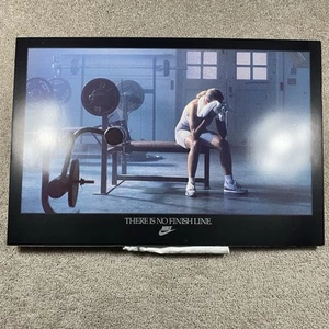Vintage Nike There is No Finish Line Joanne Ernst Poster 36 X 24 Rare Boarded - Picture 1 of 13