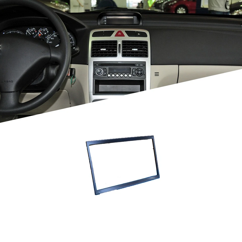 Auto Radio Surround Fasica Panel Frame Trim Dash Kit Fit For Peugeot 307 T - Image 1 of 1