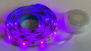 60 PINK LED (1m long) CR2032 Battery Strip Light with ON/FLASH functions - Picture 1 of 2