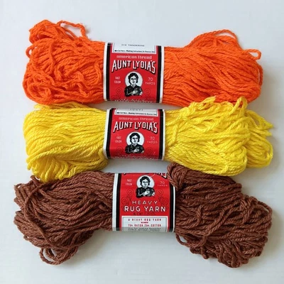 Choice of Aunt Lydia's Heavy Rug Yarn Rayon/Cotton 70 Yards 2.25oz **3 Colors** - Image 1 of 3