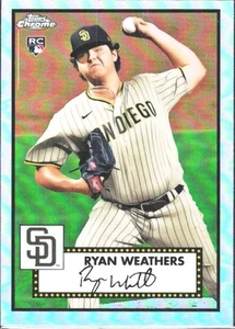 Ryan Weathers 2021 Topps Chrome Platinum Anniversary #81 Aqua Refractor RC - Bild 1 von 2