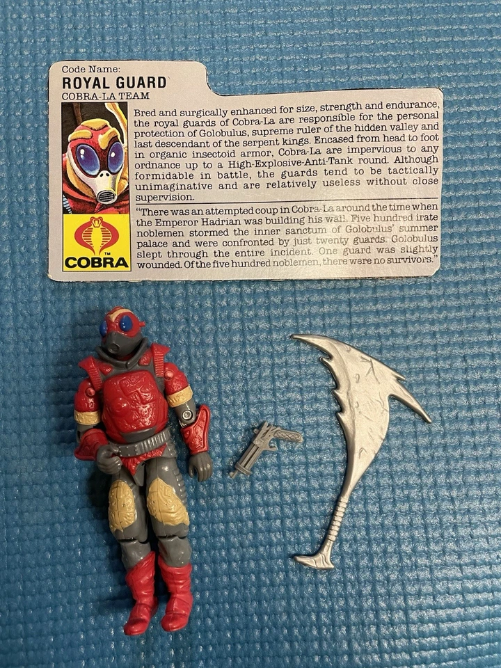 La Guardia Real G.I. Figura de acción Joe 1987 vintage 99 % tarjeta de archivo completa GI Foto 1 de 1