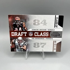 2010 Playoff Contenders Draft Class #4 Jermaine Gresham/Rob Gronkowski - Picture 1 of 2