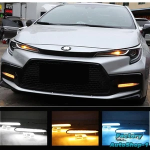 DRL LED Daytime Running Light Bumper Fog Lamp For 2020 Toyota Corolla SE/XSE - Picture 1 of 11
