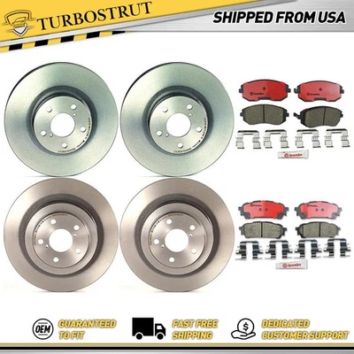 Kit de pastilhas de rotores de freio dianteiro traseiro Brembo para 2006 Subaru Impreza - Imagem 1 de 4