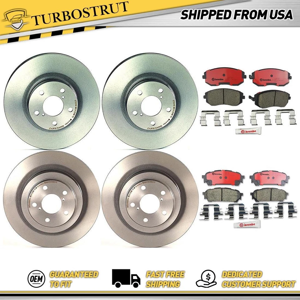 Kit de pastillas de rotores de freno delanteros traseros Brembo para Subaru Impreza 2006 Foto 1 de 4