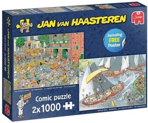 NEU Jumbo 2x 1000 Teile Puzzle Jan van Haasteren Niederländische Traditionen - Bild 1 von 3