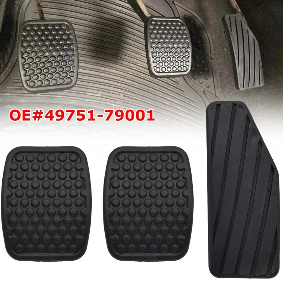 Kit de cubierta de almohadilla de goma para pedal acelerador embrague freno coche 3 piezas para SUZUKI Swift Foto 1 de 4