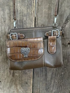 Vintage Brighton Enchanted Heart Geldbörse Portemonnaie Organizer Crossbody Braun - Bild 1 von 18