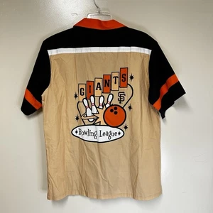 San Francisco Giants Bowling League Shirt Sz Medium Brown & Tan NWOT - Picture 1 of 8