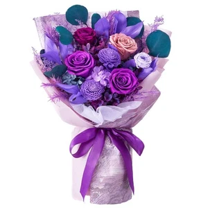 Flowers for Delivery Prime, Mother's Day Preserved Flowers Bouquet, Purple Ro... - Picture 1 of 7
