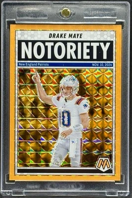 Drake Maye RARO NARANJA MOSAICO REFRACTOR TARJETA DE INVERSIÓN PANINI PATRIOTS COMO NUEVO Foto 1 de 2
