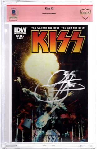 GENE SIMMONS Signed Autographed "KISS" Comic Book Beckett BAS CBCS Cover