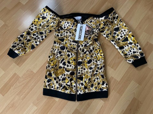 Moschino H&M H&MOSCHINO abito dress off shoulder chain catene EUR 38 US 6 UK 10