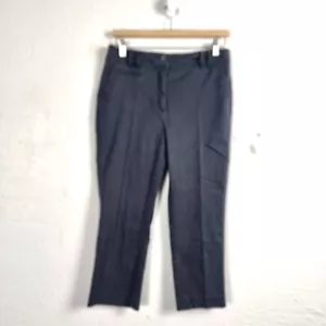 W LANE Womens Chino Crop Pants Size 10 Grey Stretch Mid Rise Straight - Picture 1 of 12