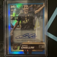 2023 Topps MLS Soccer BLUE Foil AUTO /99 #188 GIORGIO CHIELLINI LAFC