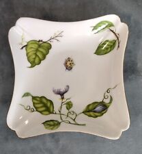 Vintage I Godinger Co Jardin 5-inch Square Ceramic Porcelain Ladybug Dish