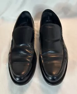 Venezia Mens Leather Loafers Black size Jumbo 9-10 made in Italy - Picture 1 of 7