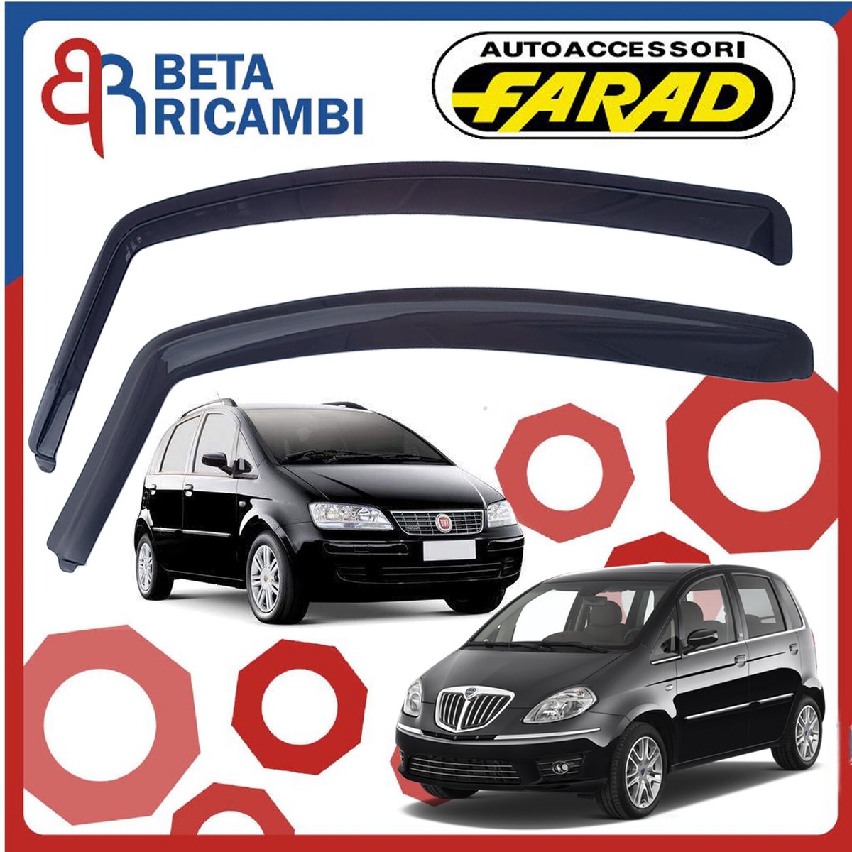 Deflettori D'Aria Heko Per Fiat Punto 3 Porte 1999-2018 - Set 2 Pezzi, Nero, Antivento E Antipioggia - Foto 14