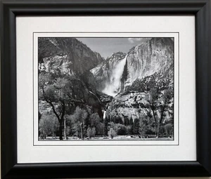 Ansel Adams "Yosemite Falls and Meadow"  Custom Framed NEW ART Photography - Picture 1 of 3
