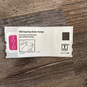 Zebra Visitor Management Time Expiring Name Badges Adhesive 2-1/4 x 4 250 labels - Picture 1 of 3