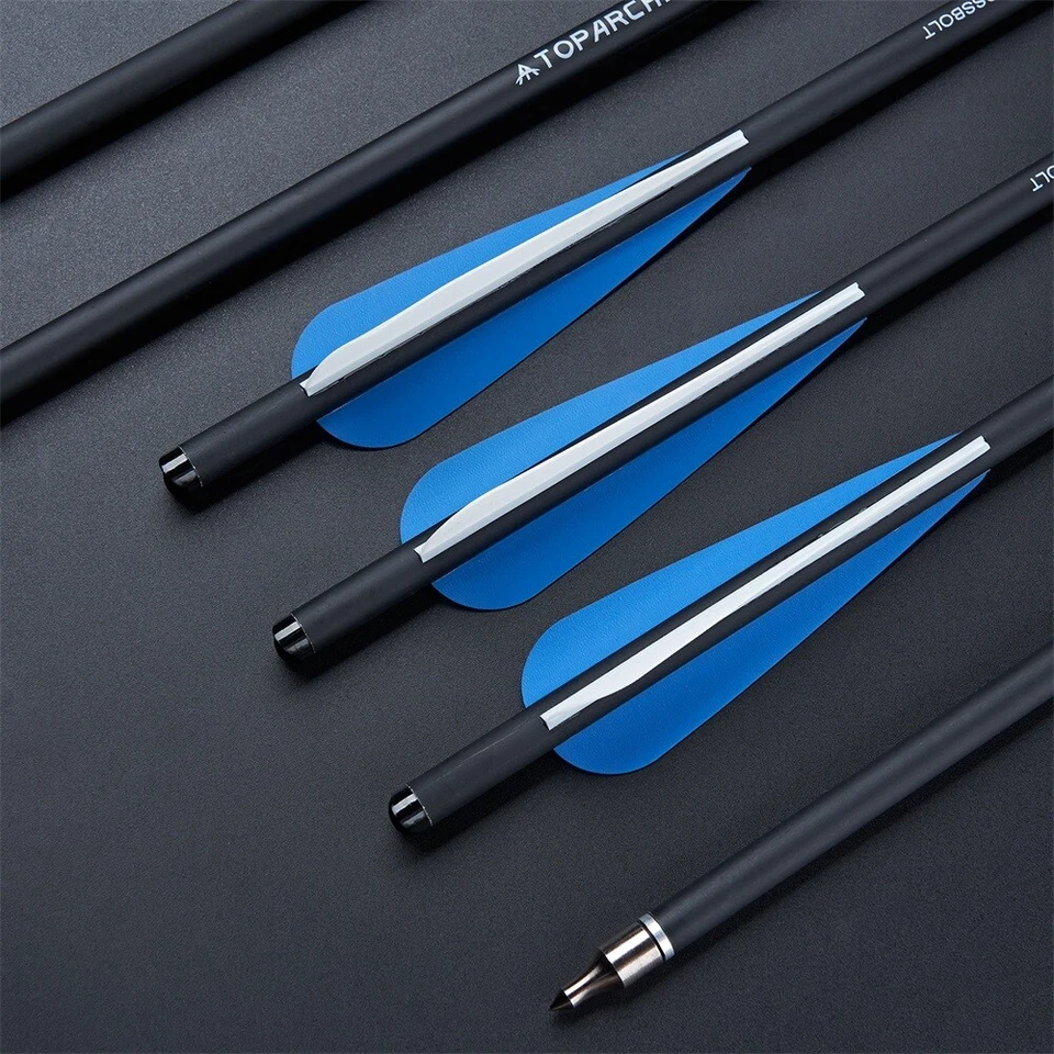 12pcs 20inch Archery Carbon Crossbow Bolts Half Moon Nock OD8.8mm Arrows Hunting - Image 1 of 1