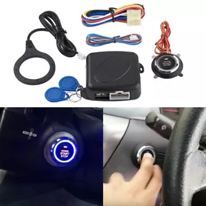 Auto Car Alarm System Security Keyless Entry Push Button Remote Engine Start Kit - Picture 1 of 12