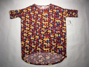 Lularoe Irma Damen Tunika Bluse Shirt Oberteil Geometrisches Muster Rot XXS Q - Bild 1 von 7