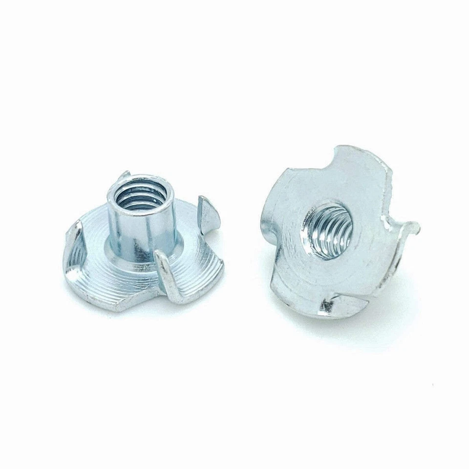 BCP FASTENERS 100 Qty 1/4-20 x 5/16" Zinc Plated Four Prong Tee Nuts (BCP680)